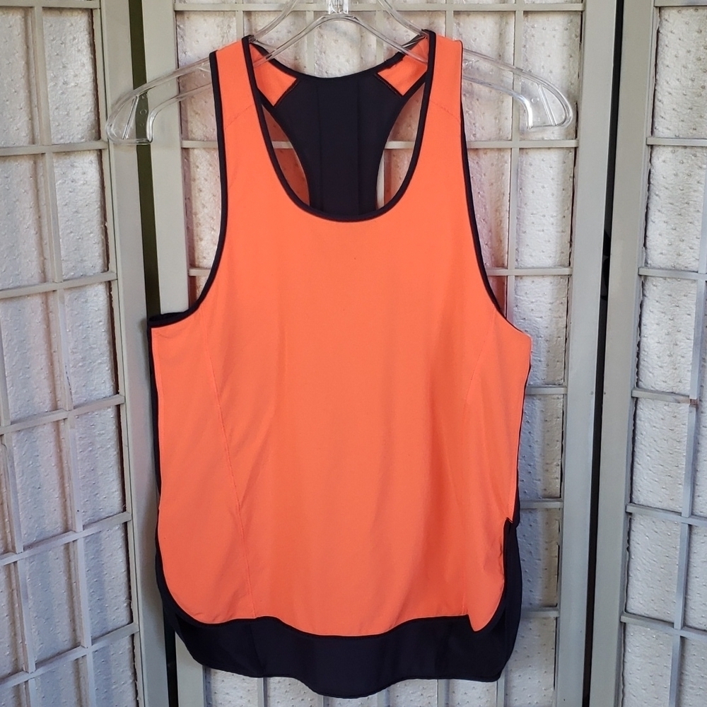 Lululemon Pump It Up Navy And Orange Tank Race Back Top